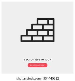 Wall vector icon, building symbol. Modern, simple flat vector illustration for web site or mobile app