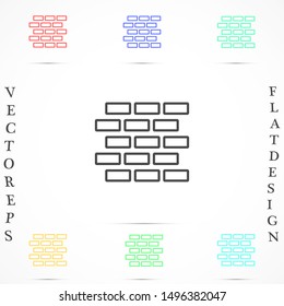 Wall Vector icon. Illustration design Wall Vector icon in trendy flat style isolated on grey background.