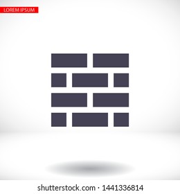 Wall Vector icon . Lorem Ipsum Illustration design