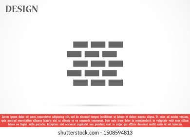 Wall Vector icon . Lorem Ipsum Illustration design Wall Vector icon in trendy flat style isolated on grey background. Wall Vector icon brick symbol for your web Wall Vector icon site design,