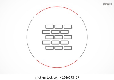 Wall Vector icon . Lorem Ipsum Illustration design Wall Vector icon in trendy flat style isolated on grey background. Wall Vector icon brick symbol for your web Wall Vector icon site design,