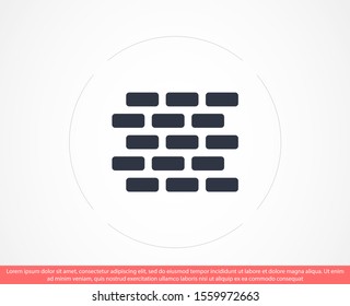 Wall Vector icon . Lorem Ipsum Illustration design Wall Vector icon in trendy flat style isolated on grey background. Wall Vector icon brick symbol for your web Wall Vector icon site design,