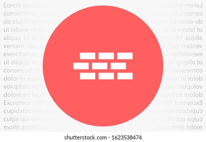 Wall Vector icon . Lorem Ipsum Illustration design Wall Vector icon in trendy flat style isolated on grey background. Wall Vector icon brick symbol for your web 