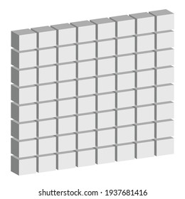 Wall vector illustration. Illustration for block, barricade, obstacle concepts