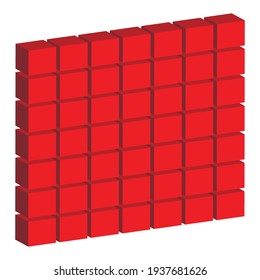 Ilustración vectorial de pared. Ilustración de bloques, barricadas, conceptos de obstáculos
