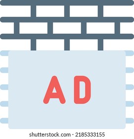 ilustración del vector de pared sobre un fondo transparente. Símbolos de calidad superior. Iconos vectoriales de color de línea para el concepto y el diseño gráfico.