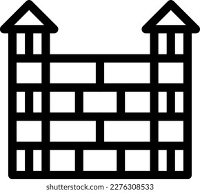 wall  Vector illustration on a transparent background. Premium quality symmbols. Thin line vector icons for concept and graphic design. 
