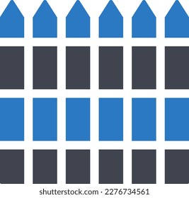 ilustración del vector de pared sobre un fondo transparente. Símbolos de calidad superior. Iconos vectoriales de glifos para diseño de conceptos y gráficos. 
