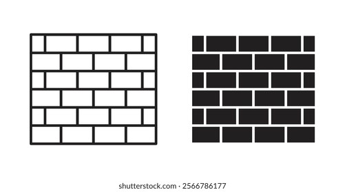 Wall vector line icon illustration