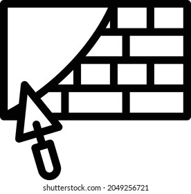 wall vector thin line icon