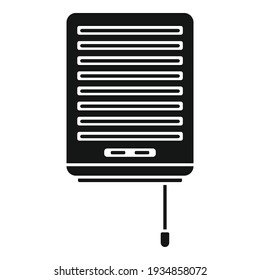 Icono de ventilación de pared. Ilustración simple del icono vector de ventilación de pared para el diseño web aislado en fondo blanco