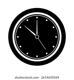 Wall Watch Line Art Vector Outline Illustration

