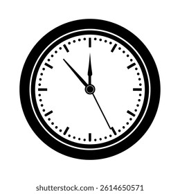 Wall Watch Line Art Vector Outline Illustration

