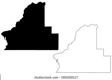 Walla Walla County, State of Washington (U.S. county, United States of America, USA, U.S., US) map vector illustration, scribble sketch Walla Walla map