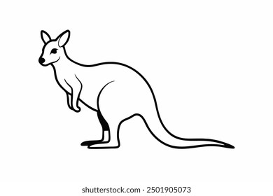 A Wallaby animal vector illustration