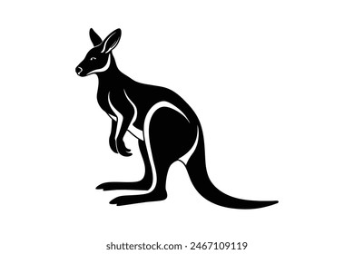 Wallaby Silhouette Vector illustration design

