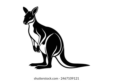 Wallaby Silhouette Vector illustration design

