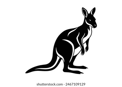 Wallaby Silhouette Vector illustration design

