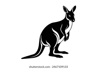 Wallaby Silhouette Vector illustration design

