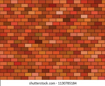 WallBrick wall, variative red
