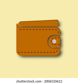 Wallet 3d Icon. Saving money concept. Design graphic elements, icons, symbols. Vector Illustrations. 