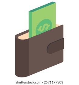 Wallet 3d isometric, Vector EPS 10 for print, digital UI, UX kit, web and app development for business, finance, economy, education, infographic, technology, security and more.