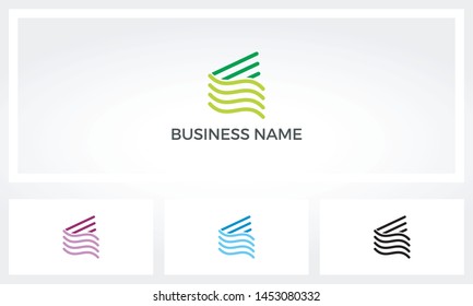 Wallet Abstract Shape Finance Logo