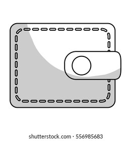 wallet accessory icon over white background. vector illustration