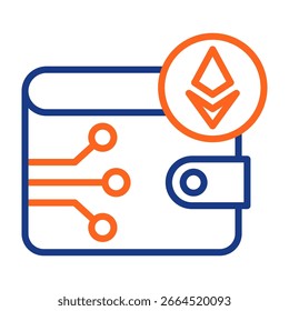 Vektorgrafik des Symbols für die Brieftasche-Adresse
