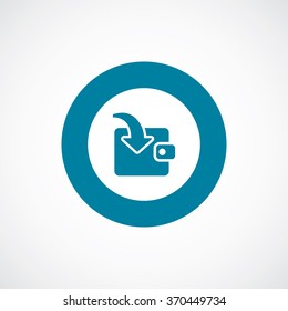 wallet arrow receive icon, on white background