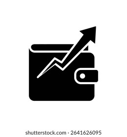 Wallet with Arrow Trend Representing Financial Growth