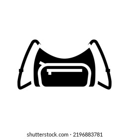 wallet bag woman glyph icon vector. wallet bag woman sign. isolated symbol illustration