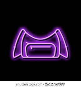 wallet bag woman neon light sign vector. wallet bag woman illustration