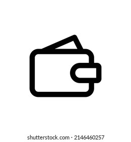 Wallet Balance Icon Line Art UI Design Template