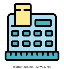 Wallet balance icon outline vector. Revenue money. Fund grow color flat