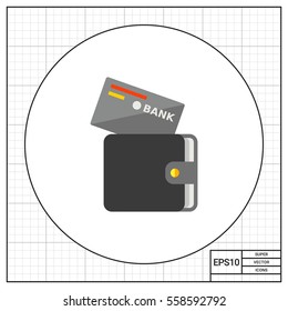 Wallet and Bank Card Icon