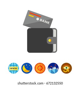 Wallet and Bank Card Icon