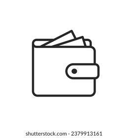 Wallet, banknotes, payment. Simple vector icon. 