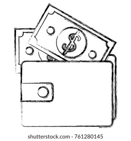 wallet with bill icon