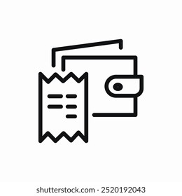 wallet bill invoice icon sign vector