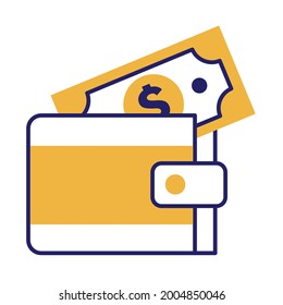 wallet with billof money financial business