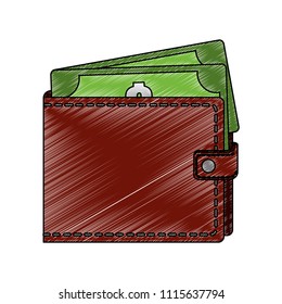 wallet with bills dollars