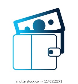 wallet with bills dollars