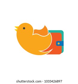 Wallet Bird Logo Icon Design
