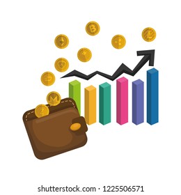 wallet with bitcoins icon