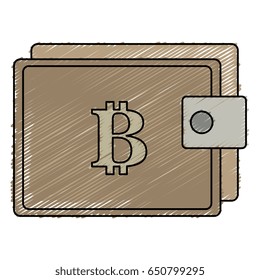 wallet with bitcoins icon