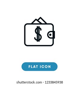 Wallet black friday vector icon