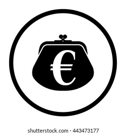 wallet  - black vector icon