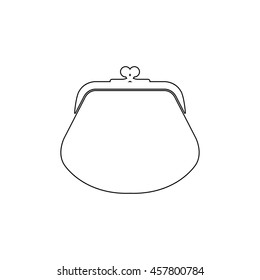 wallet  - black vector icon