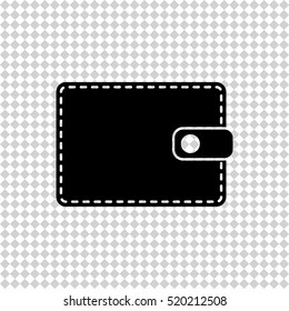 wallet - black  vector icon